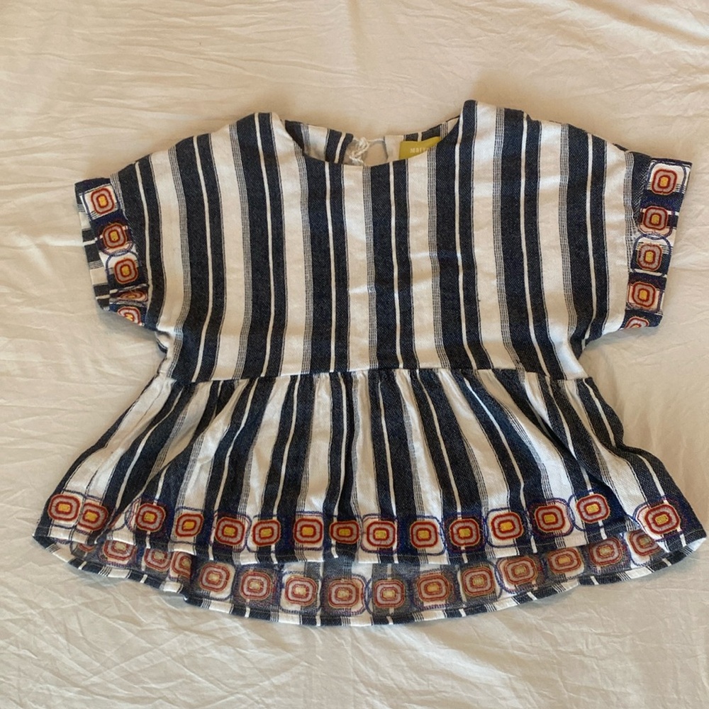 Abercrombie Maeve Embroidered Peplum Top / XS